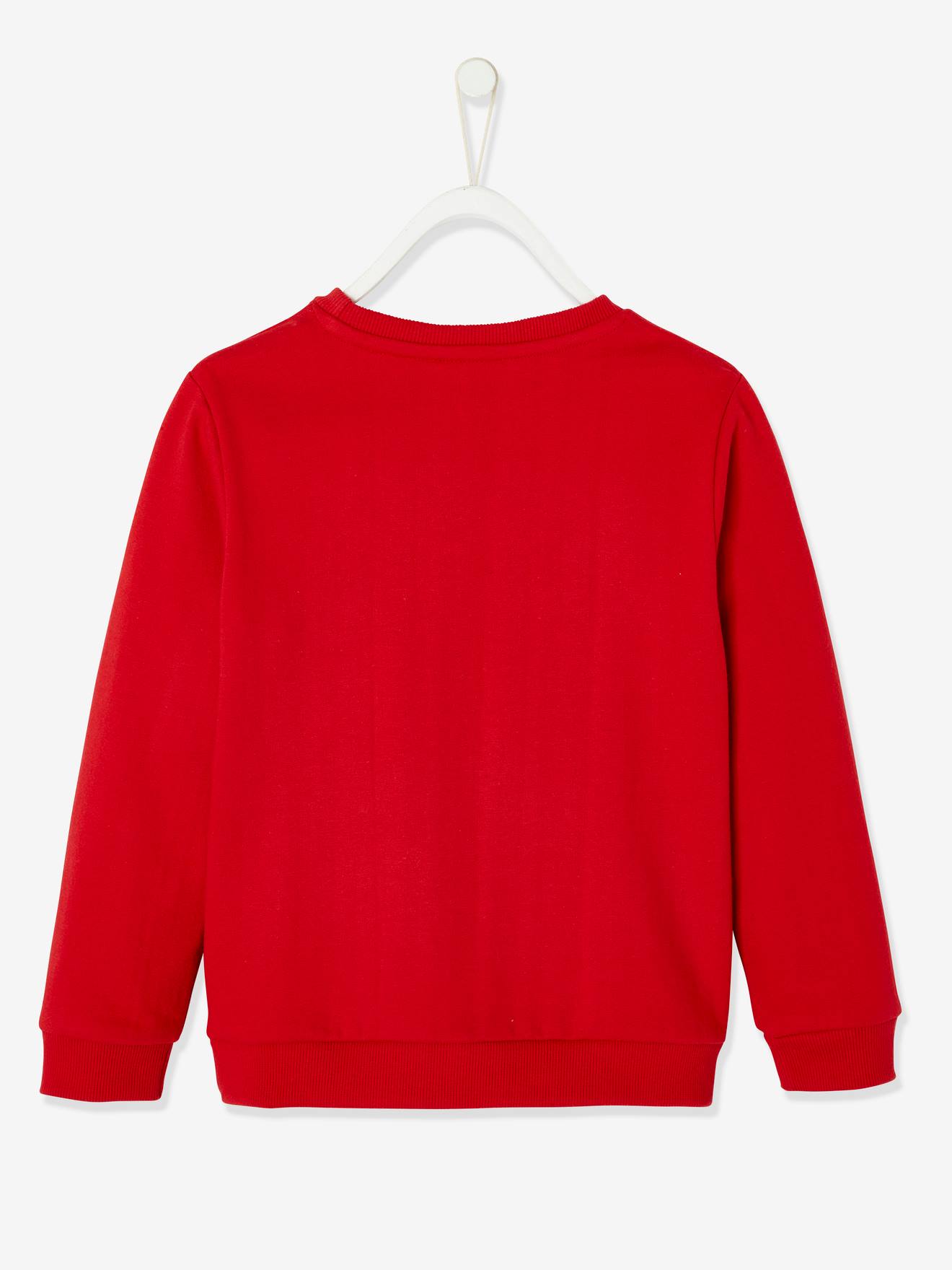 Moletom Miraculous® em vermelho vivo liso com estampas.