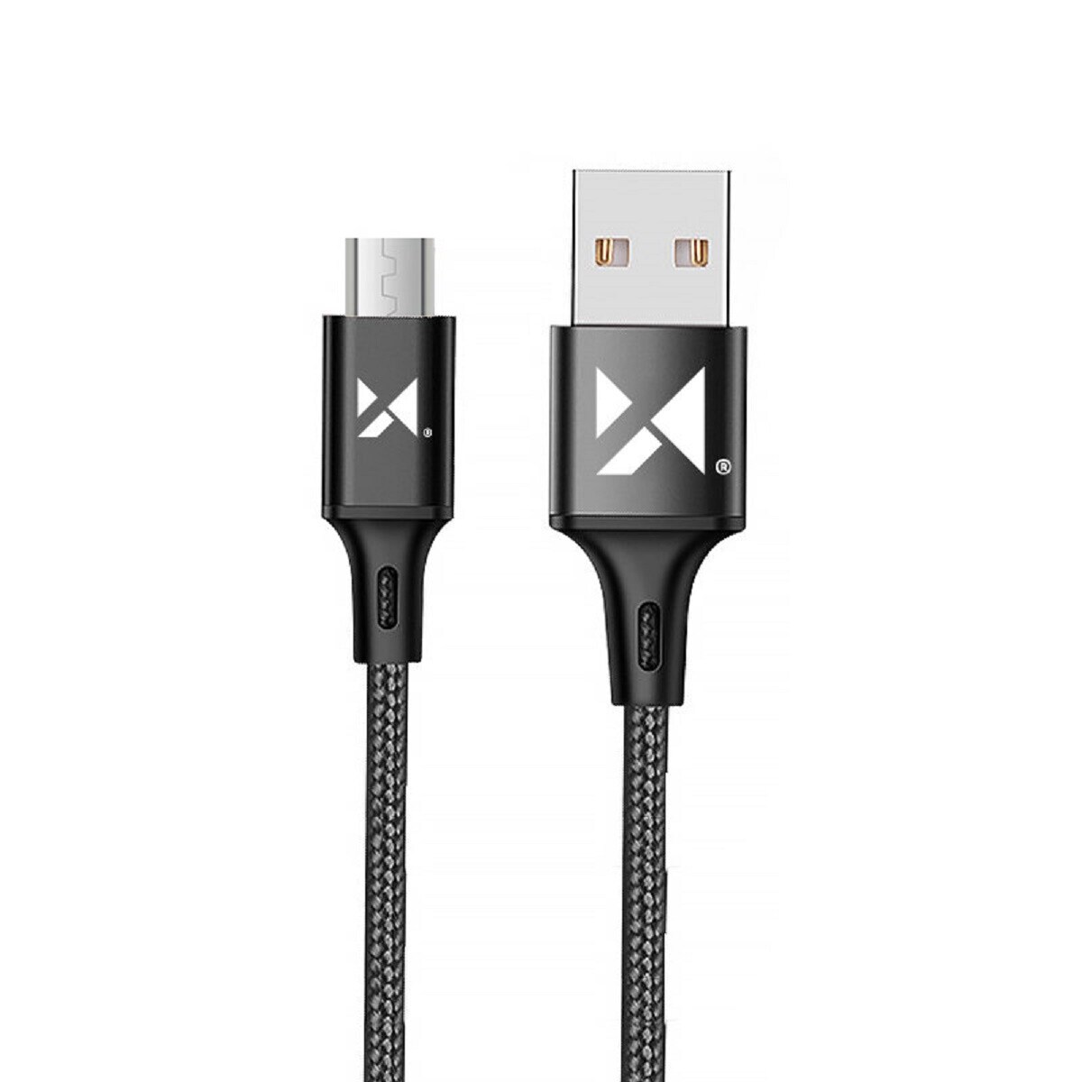 Schnellladekabel USB Kabel - MicroUSB 2.4A Schwarz 1m