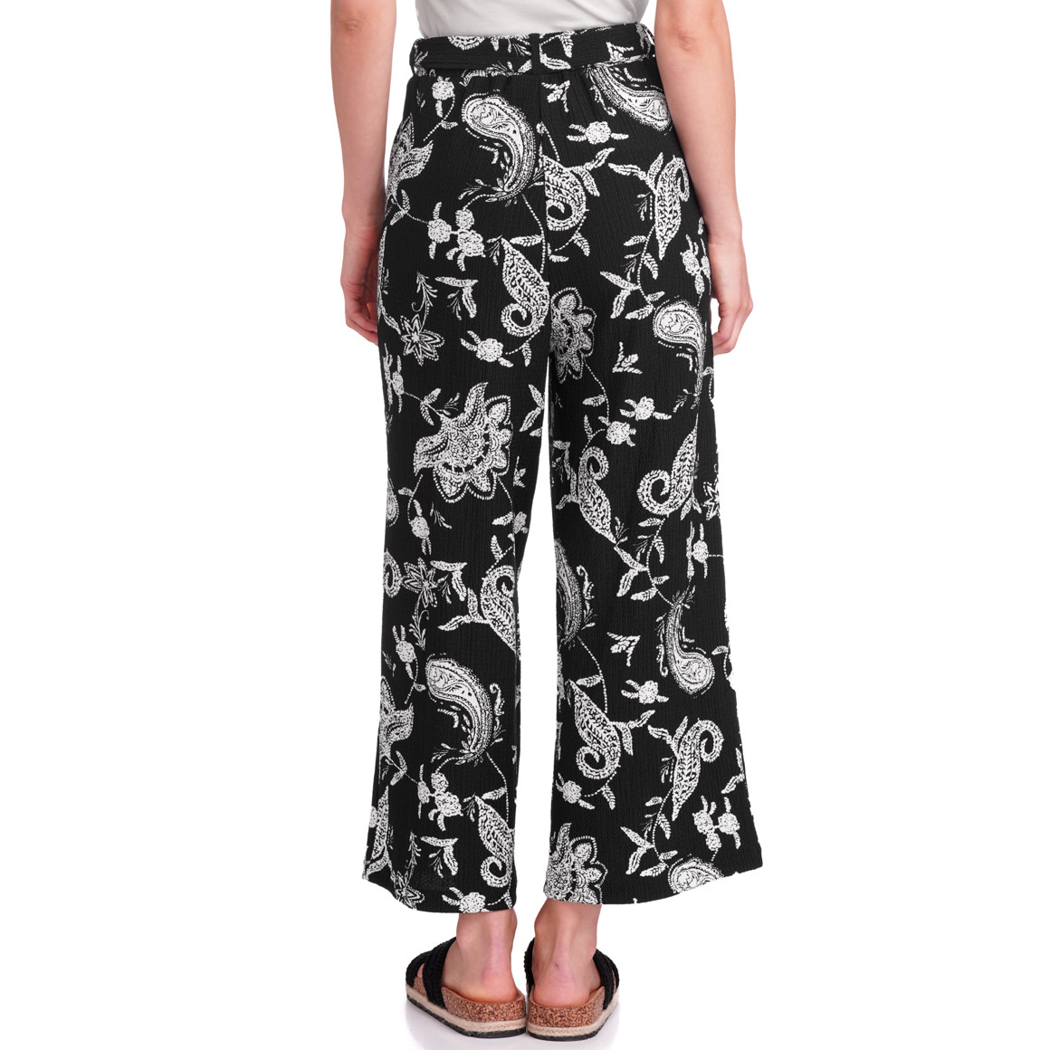 Damen Culotte mit Elastikbund schwarz / weiss