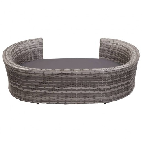 Cama de cachorro de design exclusivo na cor cinza.