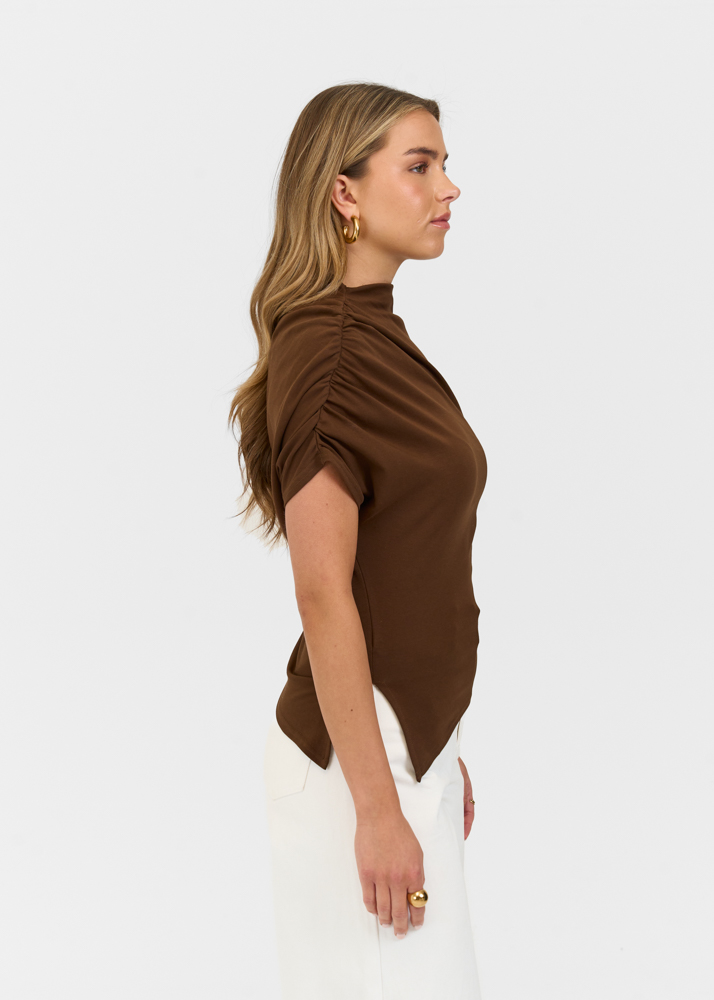 Cara top choco bruin