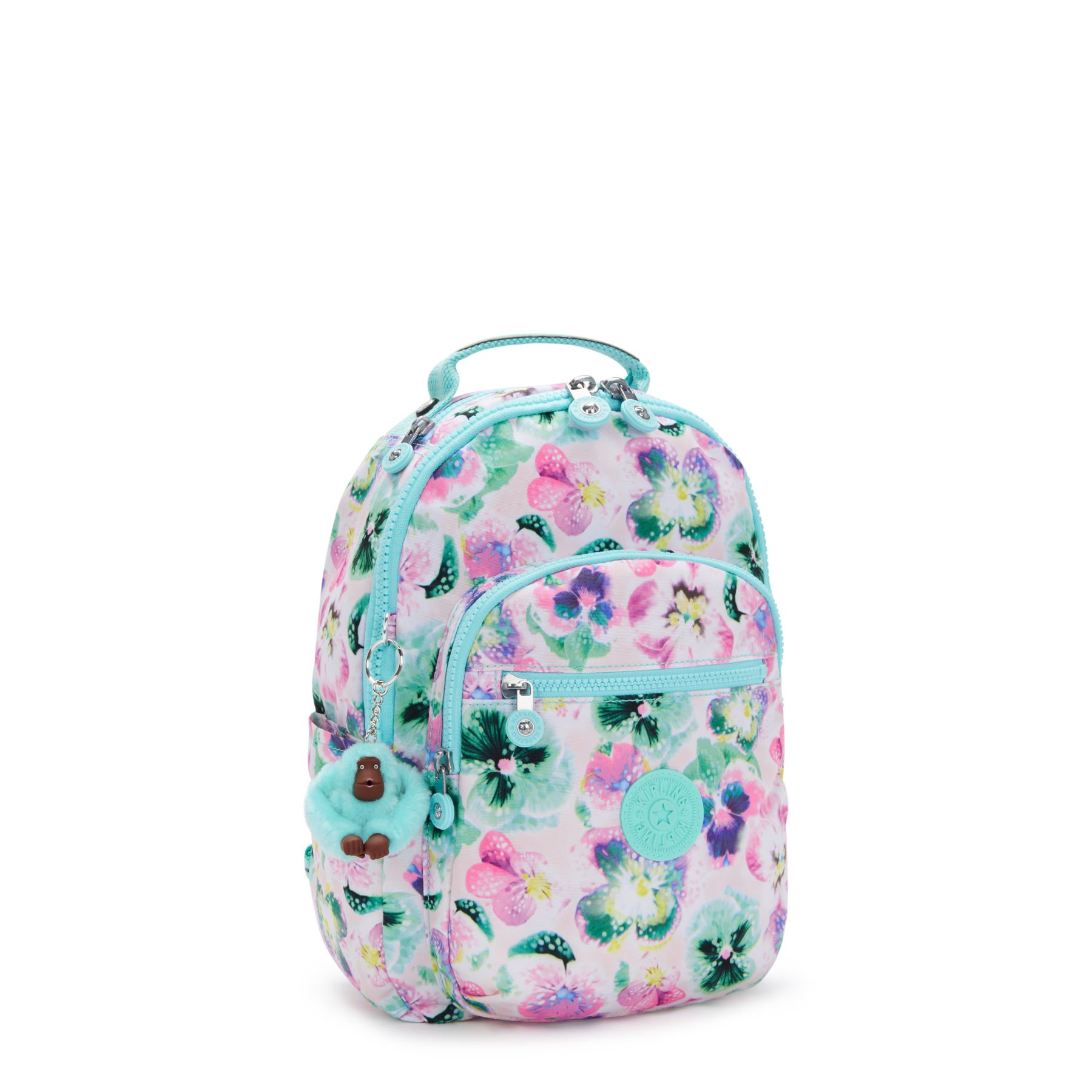 SEOUL S Petit Sac à Dos avec Compartiment pour Tablette - Aqua Blossom