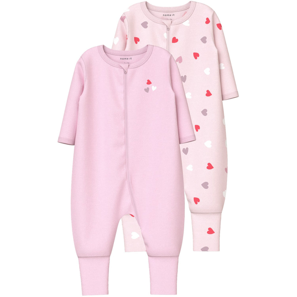 Køb Name It Carinaria Nbfnightsuit 2P Zip Ff Car. Heart Noos