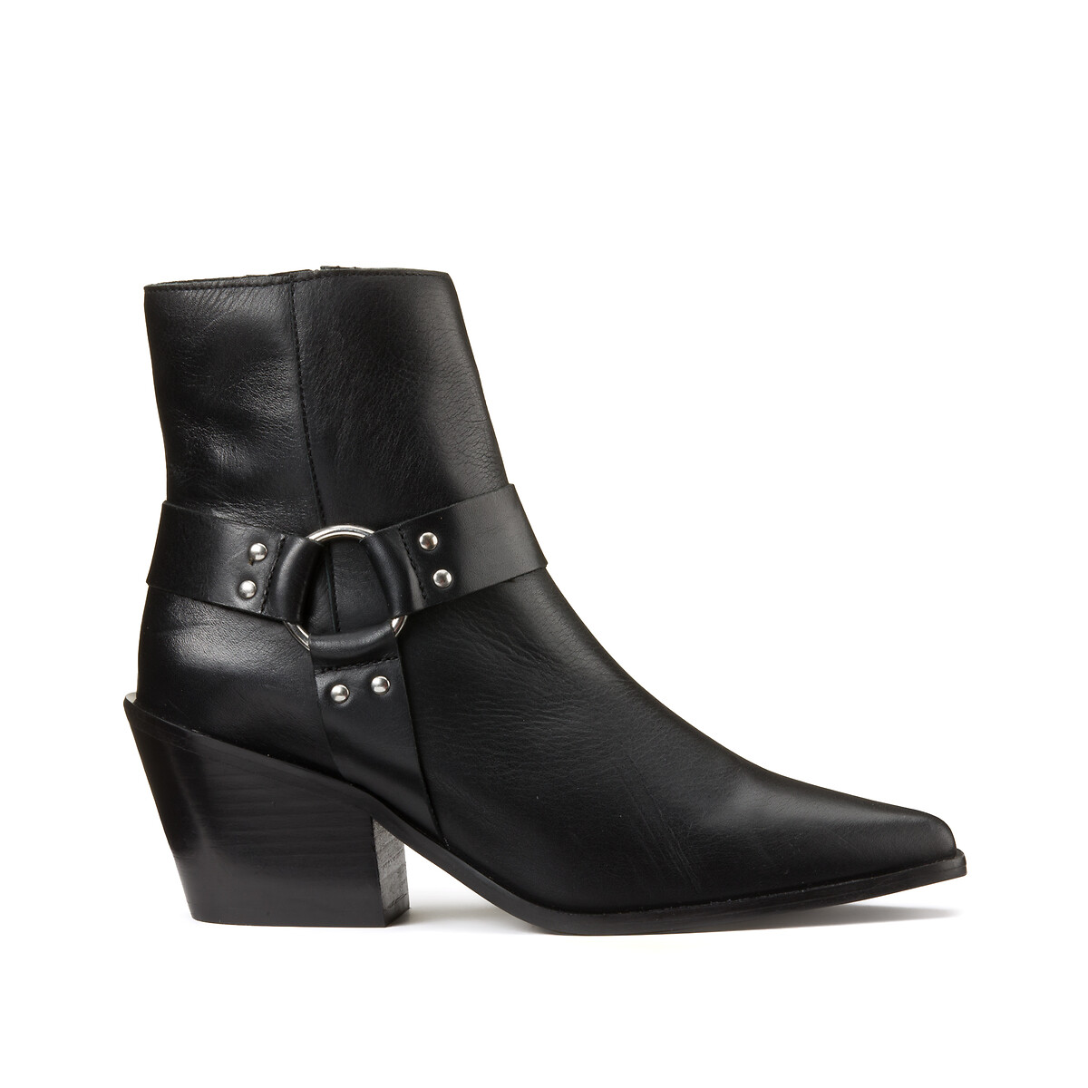 COLEÇÕES LA REDOUTE<br>Botas de motociclista em couro, estilo western