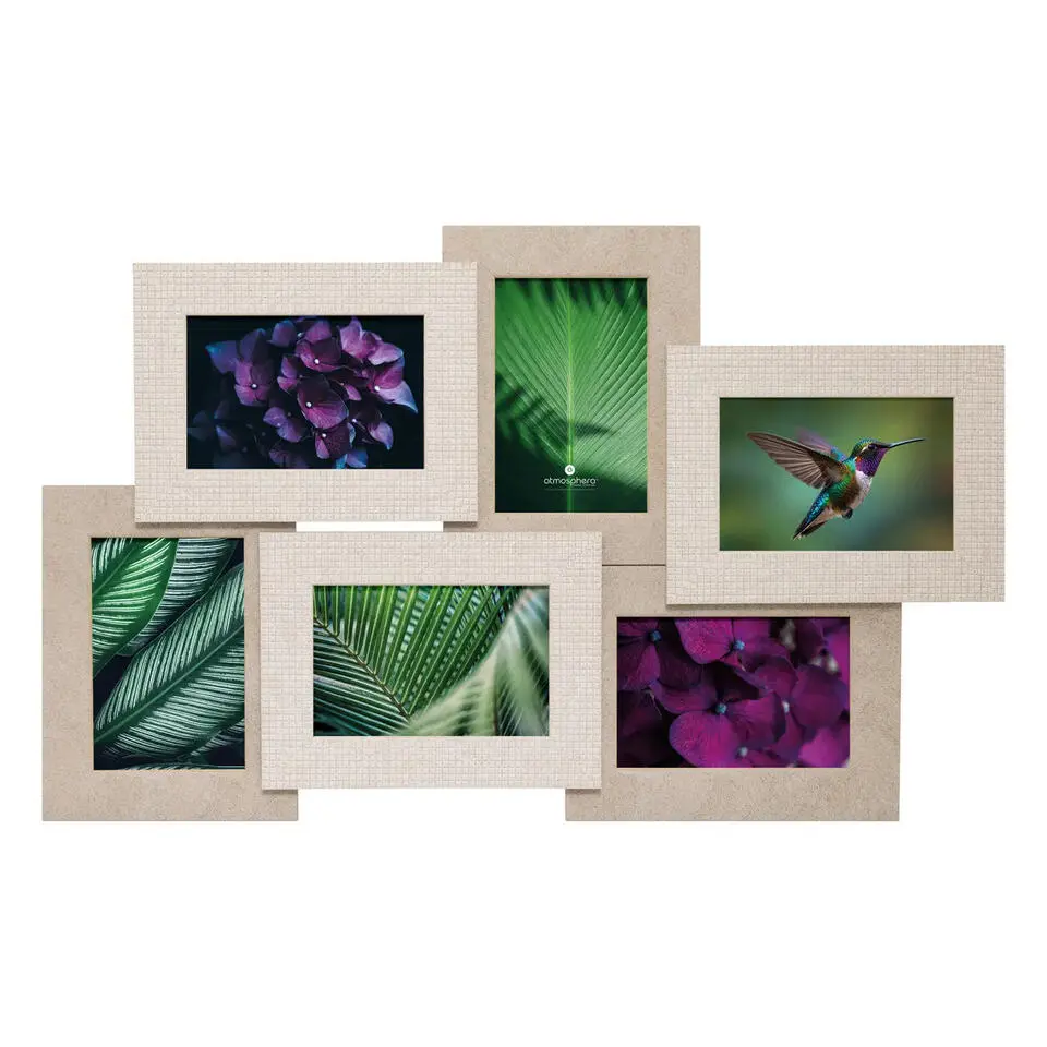 Atmosphera Collage fotolijst voor 6x foto- hout - beige