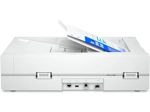 HP Scanjet Pro N4600 fnw1 - Dokumentscanner - Contact Image Sensor (CIS) - Duplex - 216 x 5362 mm - 600 dpi x 1200 dpi - op til 40 ppm (mono) / op til 40 ppm (farve) - ADF (100 ark) - op til 6000 scanninger pr. dag - Gigabit LAN, USB 3.0, Wi-Fi(n)