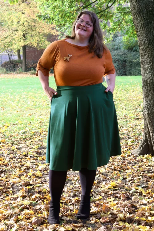 Vintage Chic for Topvintage Sheila swingrok in bosgroen