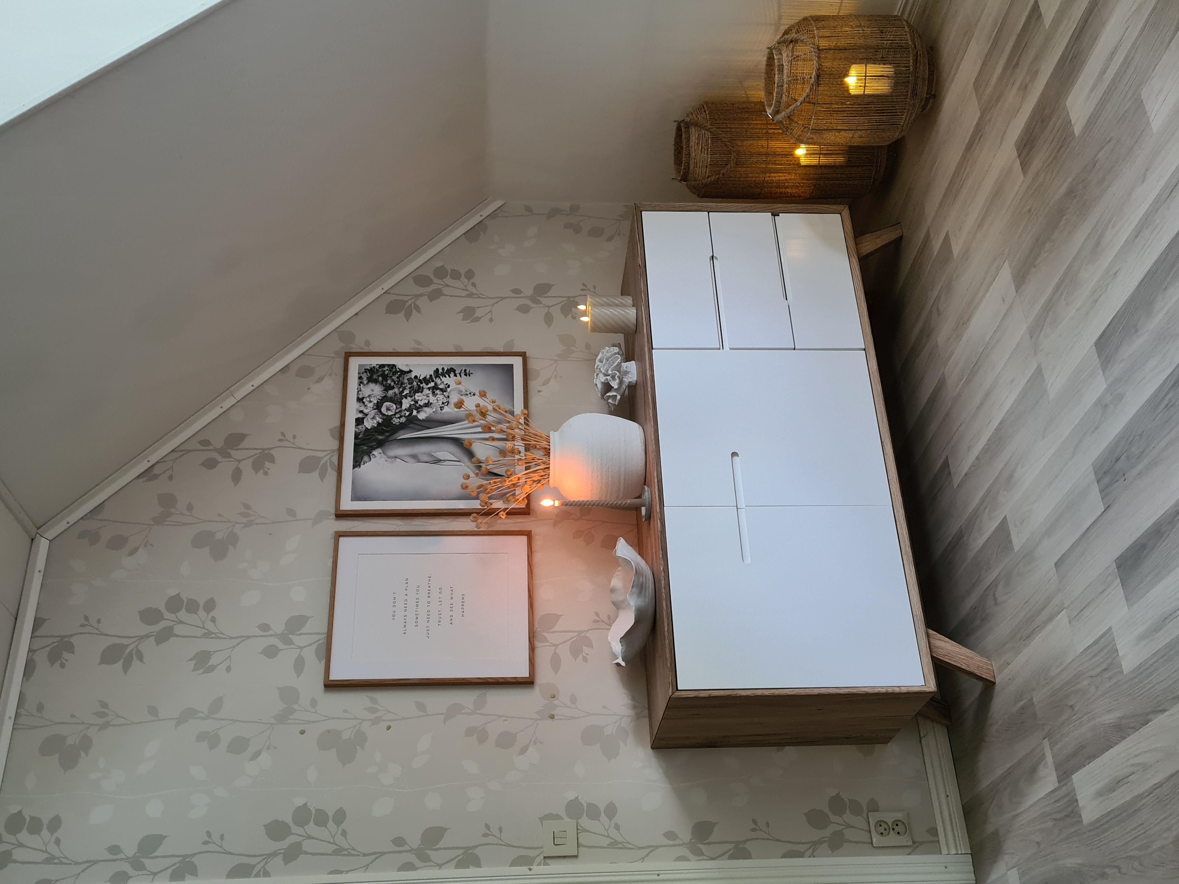 Dressoir met 2 deuren FORESTER Bruin/wit
