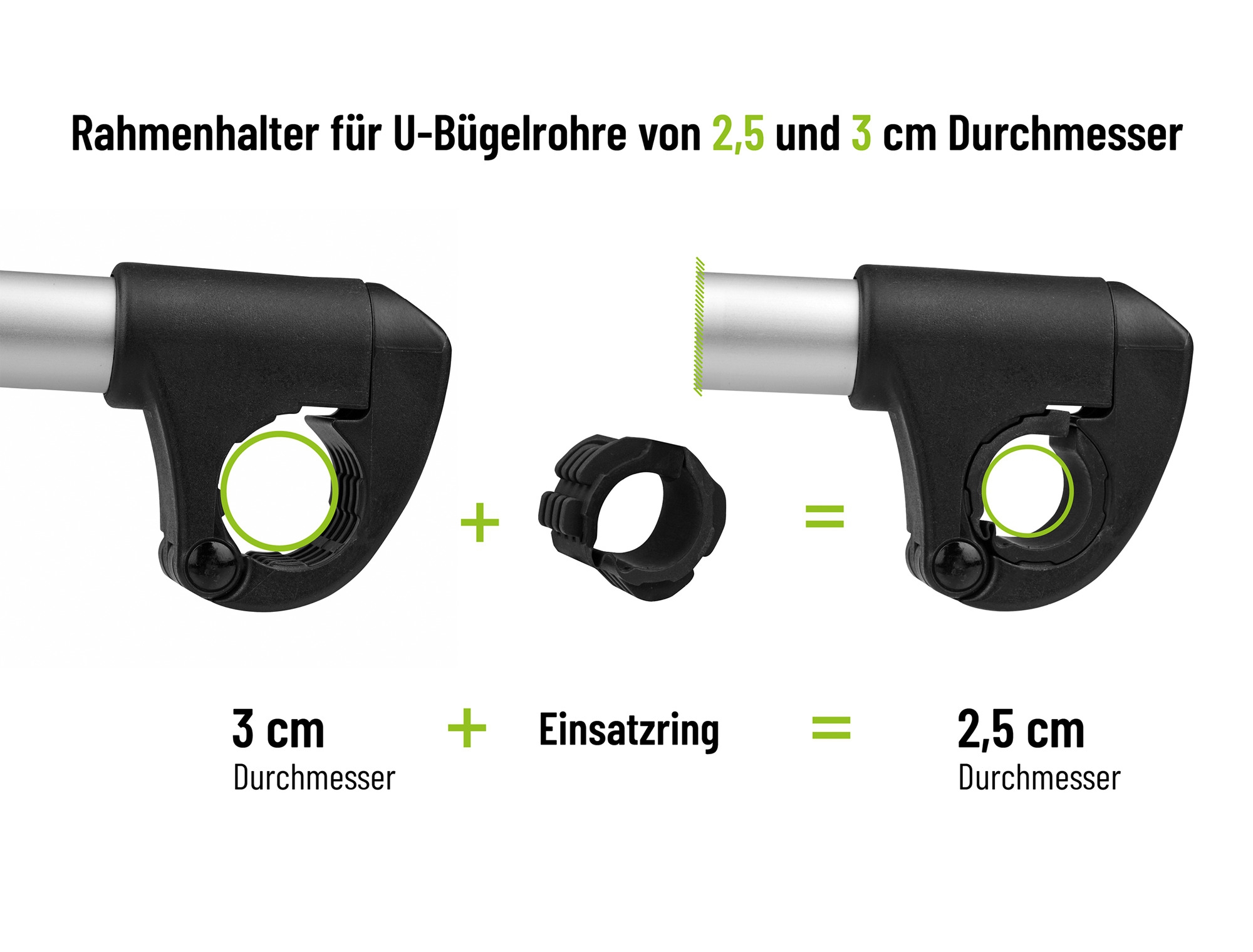 EUFAB Strap Rahmenhalter kurz Ø 25 30mm