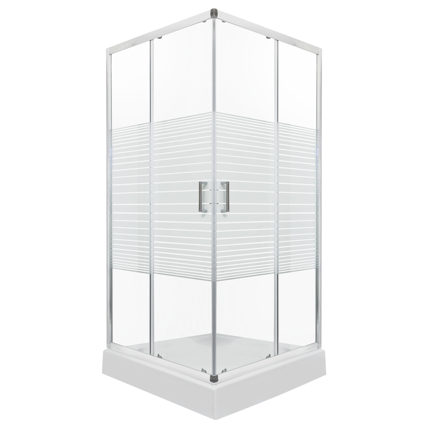 Kerra Madera douchecabine vierkant 90x90cm incl. douchebak