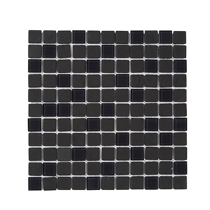 Mosaïque noir et gris 30 x 30 cm Genovia