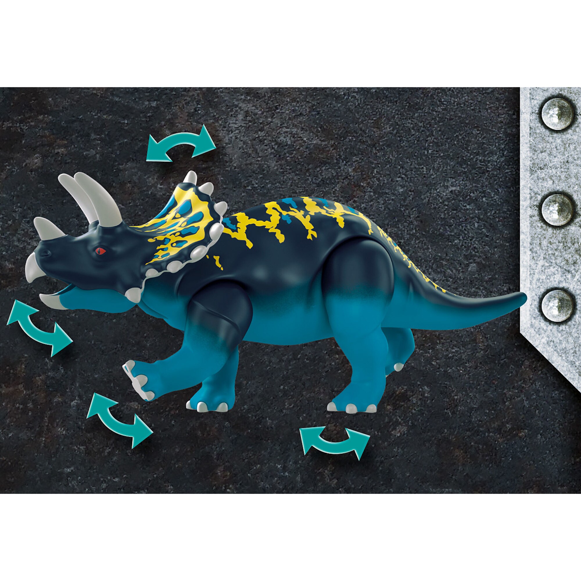 PLAYMOBIL Konstruktionsspielzeug Dino Rise Triceratops: Randale um die legendären Steine