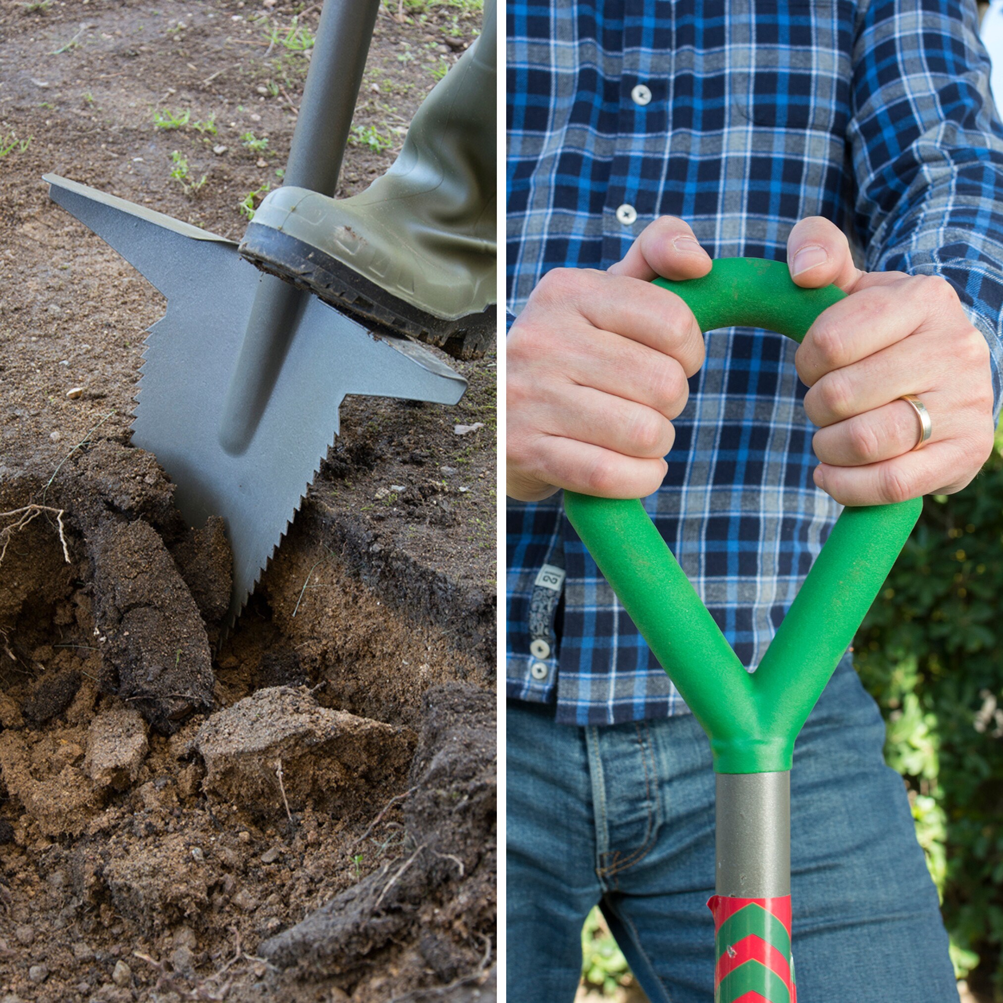 Starlyf® Wurzelspaten - Aus einem Guss - Spaten mit Säge Root Digger