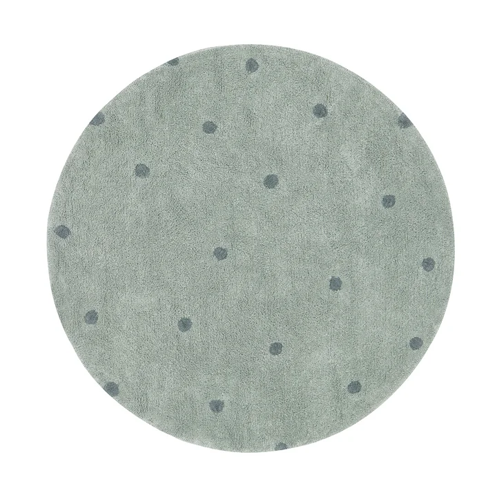 Lorena Canals - Round Dot Teppich, Ø 140 cm, blue sage / vintage blue