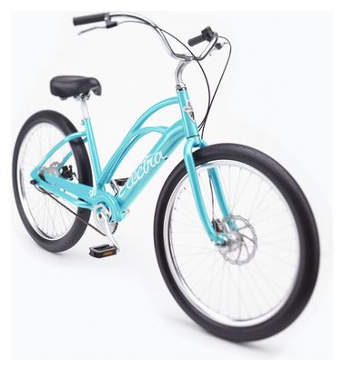 Beach Cruiser Électrique Electra Cruiser Go! Step-Thru Single Speed 250 Wh 26'' Bleu Bora-Bora 2022
