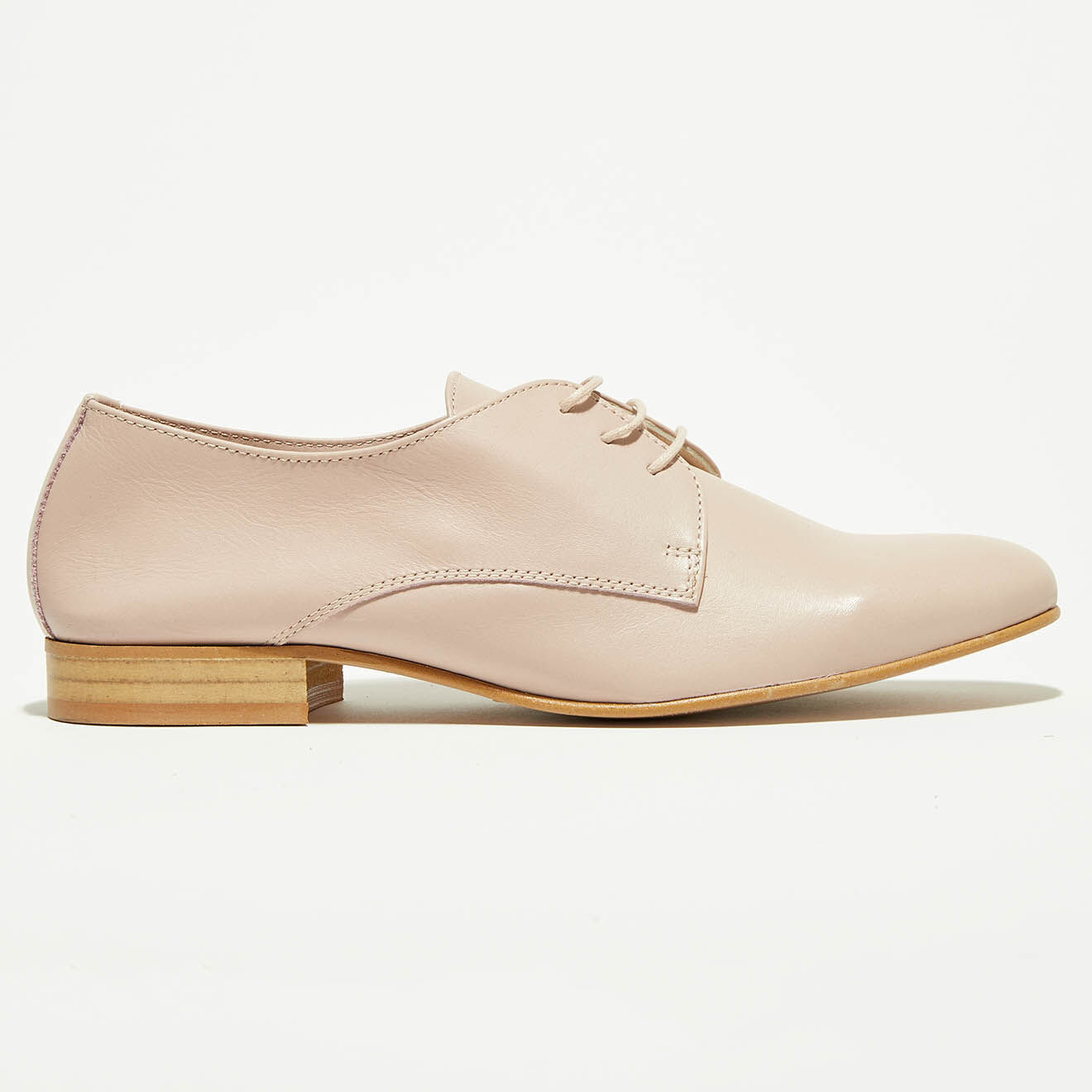 Anaki Derbies en Cuir Mumu rose