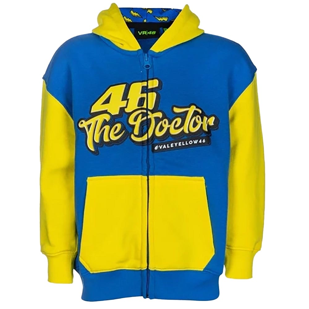 VR46 - Sweat zippé enfant 46 The Doctor Bleu / Jaune