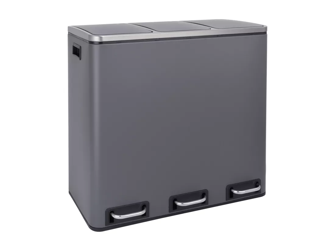 Poubelle à pédale 54L en inox