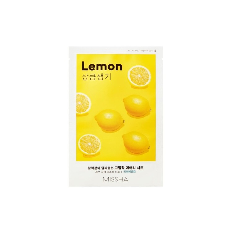 Missha Airy Fit Sheet Mask Lemon feuchtigkeitsspendende Tuchmaske 19 g