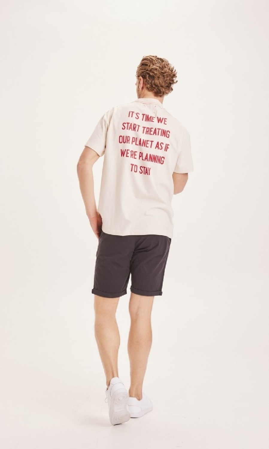 Knowledge Cotton Apparel Chino-Shorts Chuck Regular Poplin Black Jet