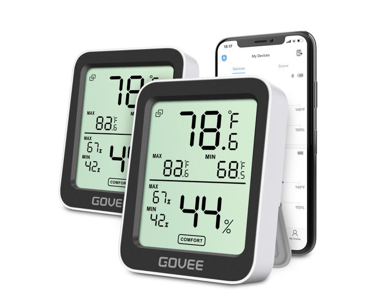 Govee Wetterstation Govee Bluetooth Thermometer – Hygromete Smarte Bluetooth Wetterstation