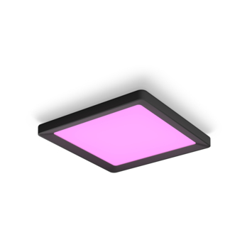 Philips Hue Tento plafondlamp zwart vierkant- wit en gekleurd licht 30x30cm