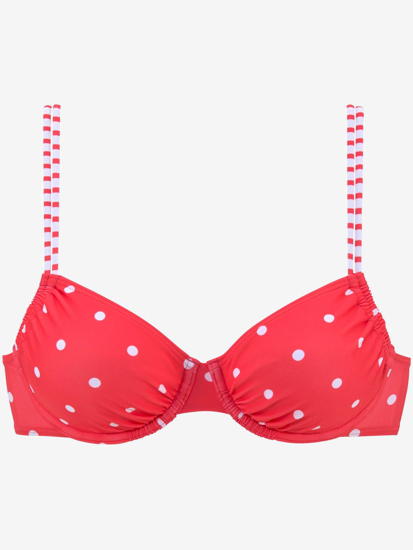 Haut de maillot de bain à armatures motif à pois tendance