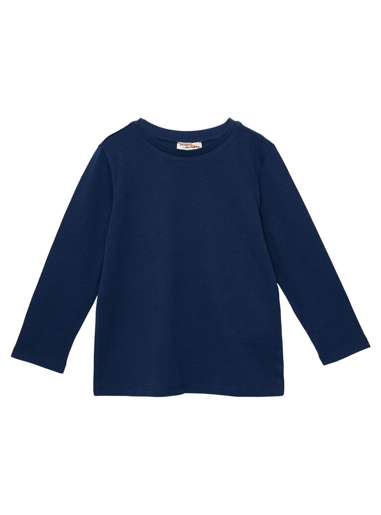 Tee shirt manches longues garçon marine
