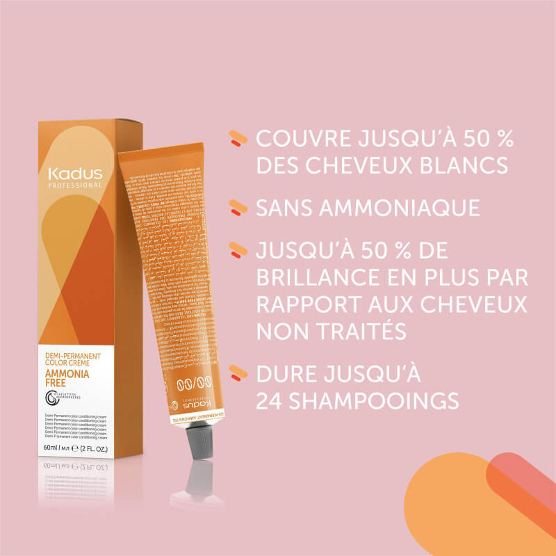 Coloration semi-permanente sans ammoniaque 0/68 violine perlé mix Kadus 60ML