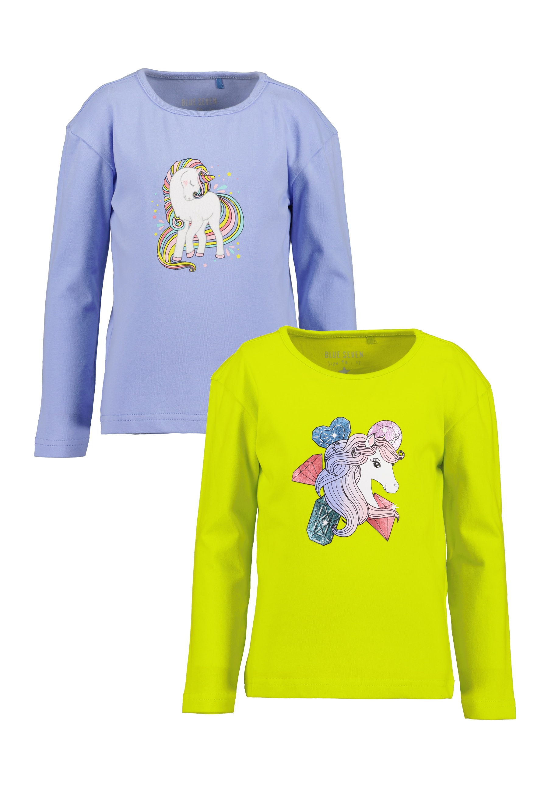Blue Seven Langarmshirt, 2 Stk. mit süssen Einhorn-Motiven