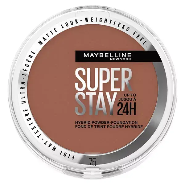 Base em Pó Híbrida Superstay 24h da Maybelline New York, nº 75, 9g
