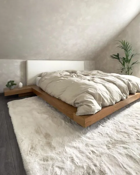 Bed ZEN 160 x 200 cm Natuurlijk essenhout