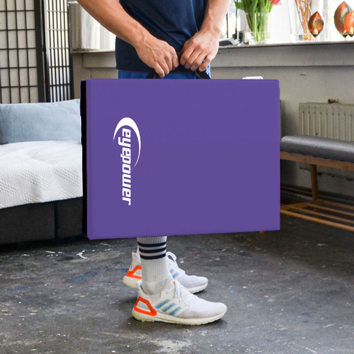 Opvouwbare gymnastiekmat 180x60 - 5 cm dikke oefenmat auberginezwart