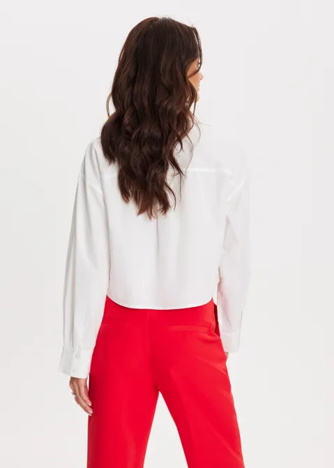 Blouse met hart wit (WIT)