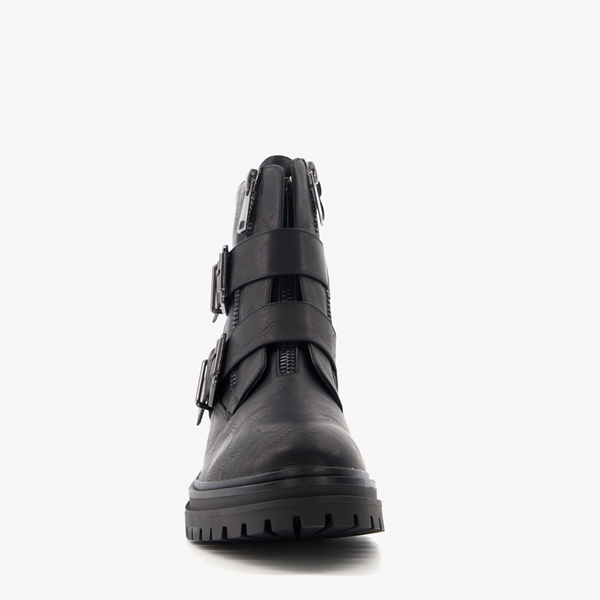 Blue Box dames biker boots zwart