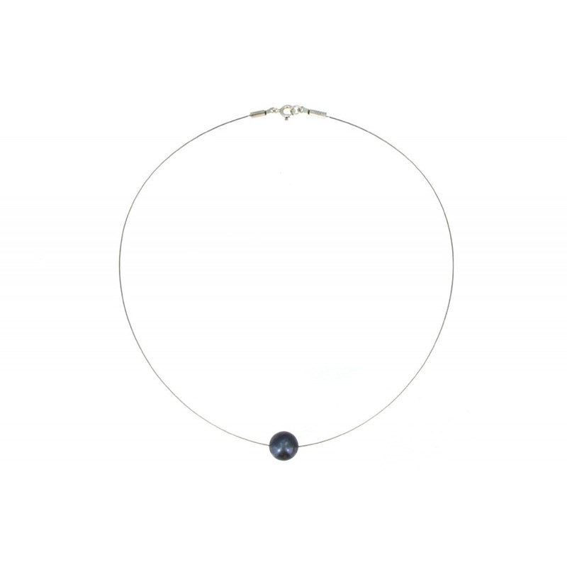 Collier Argent Perle des Poulettes Solitaire 11 mm - Classics