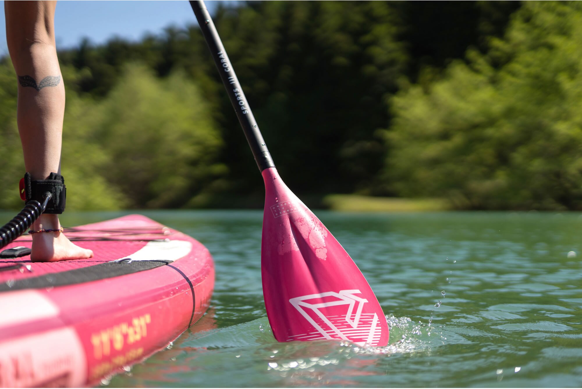 Aqua Marina SPORTS III CORAL Stand Up Board , SUP-Paddle Aluminium 3-teiliges Paddel verstellbar