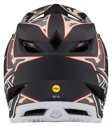 Casque Intégral Troy Lee Designs D4 Composite Mips Matrix Camo Vert