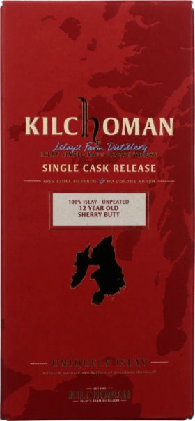 KILCHOMAN 12 YEARS 2012 UNPEATED SHERRY SINGLE CASK 70CL