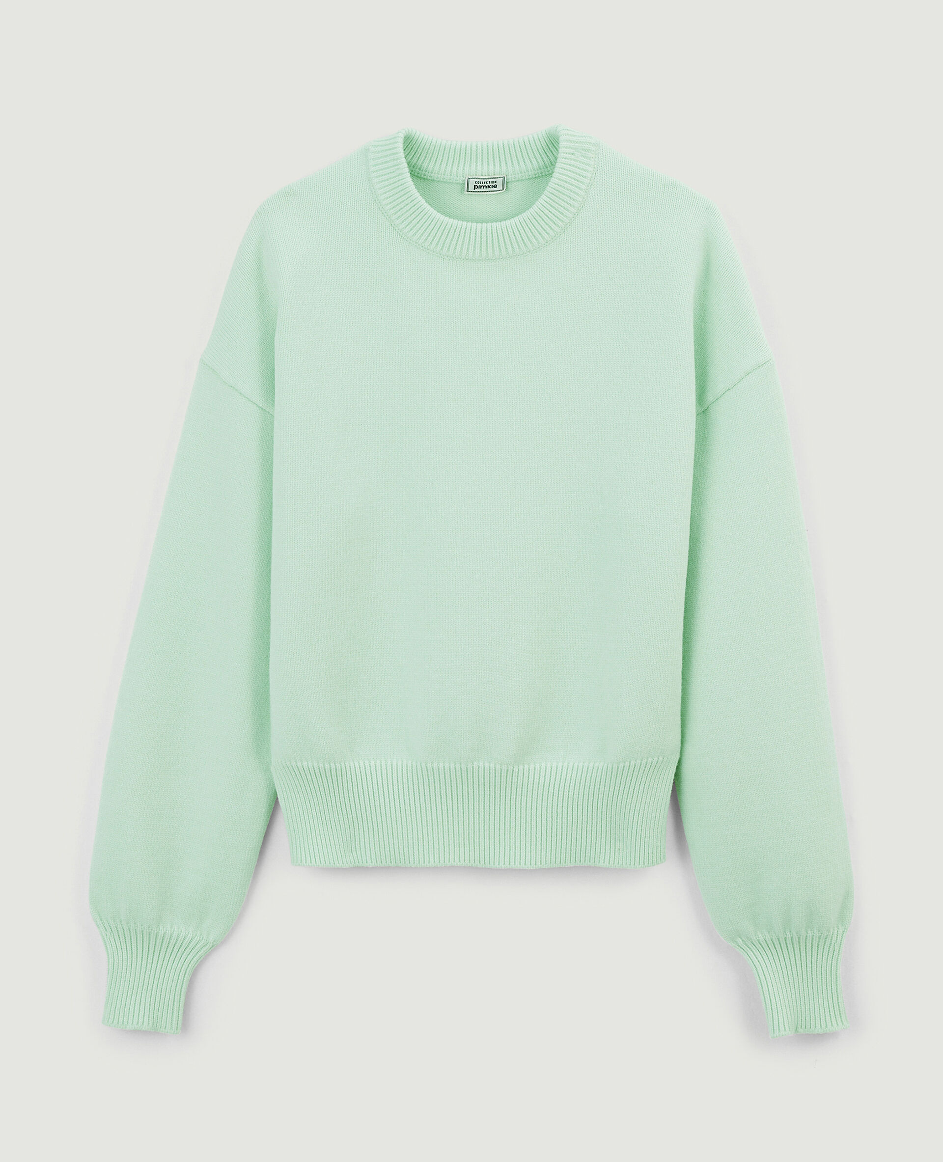 Pull col rond - Vert clair