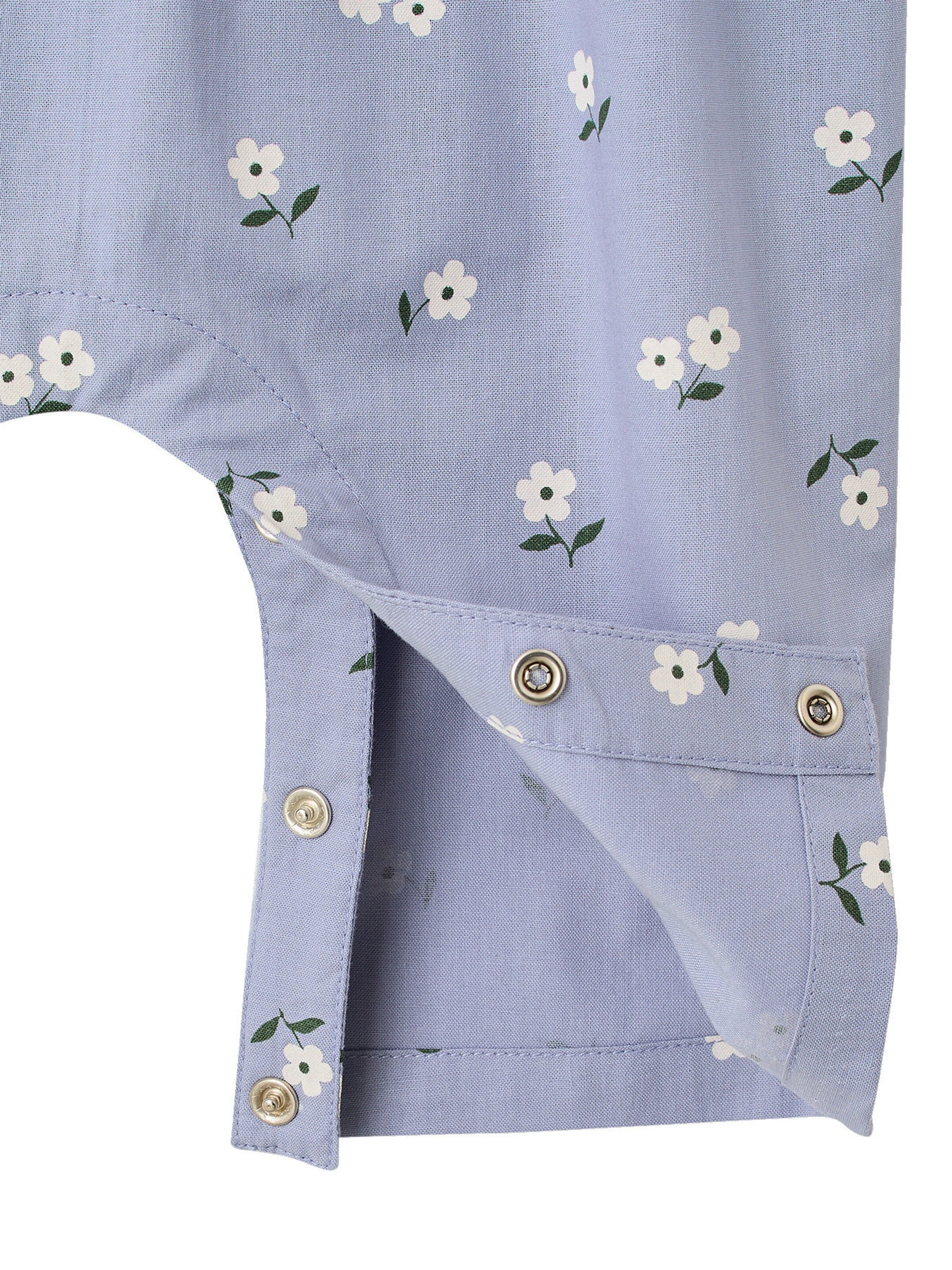 Vertbaudet Mädchen Baby Overall mit Schmetterlingsärmeln himmelblau