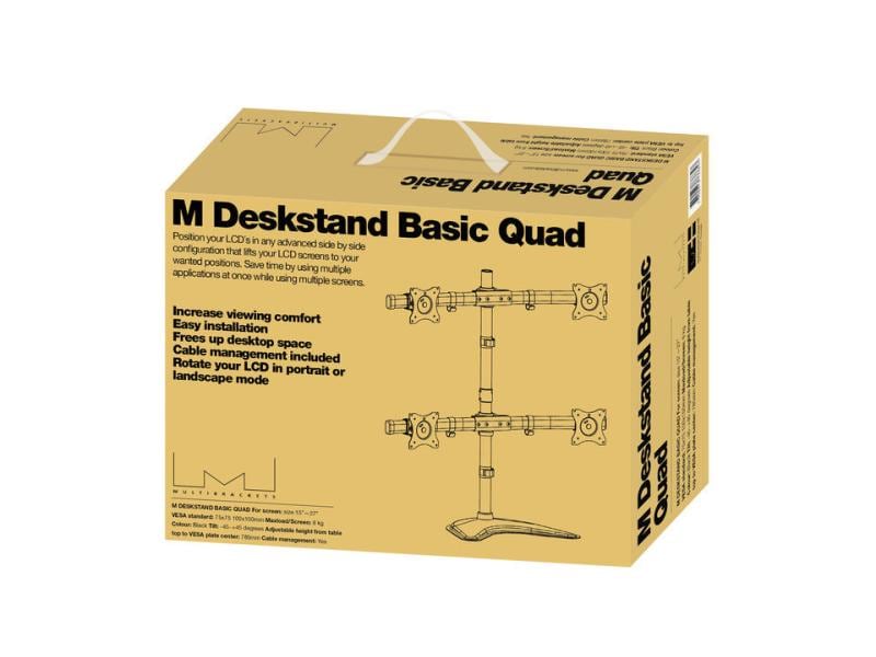 Multibrackets Monitor-Standfuss Basic Quad bis 8 kg – Schwa Deskmount