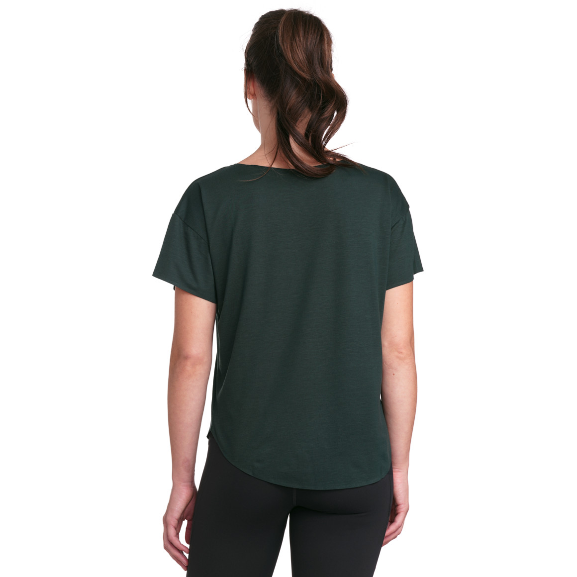 Gina Sports Damen Sport T-Shirt unifarben dunkelgrün