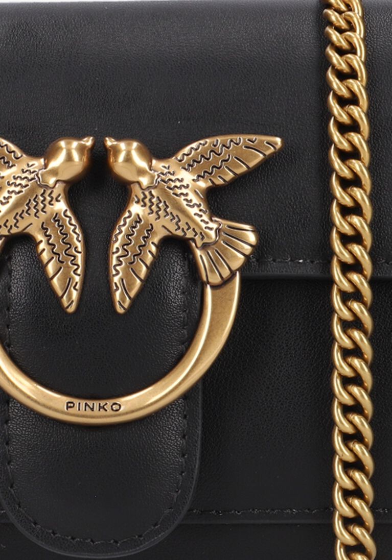PINKO zwarte pinko schoudertas love one wallet