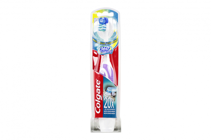 Brosse à dents et langue à piles 360°