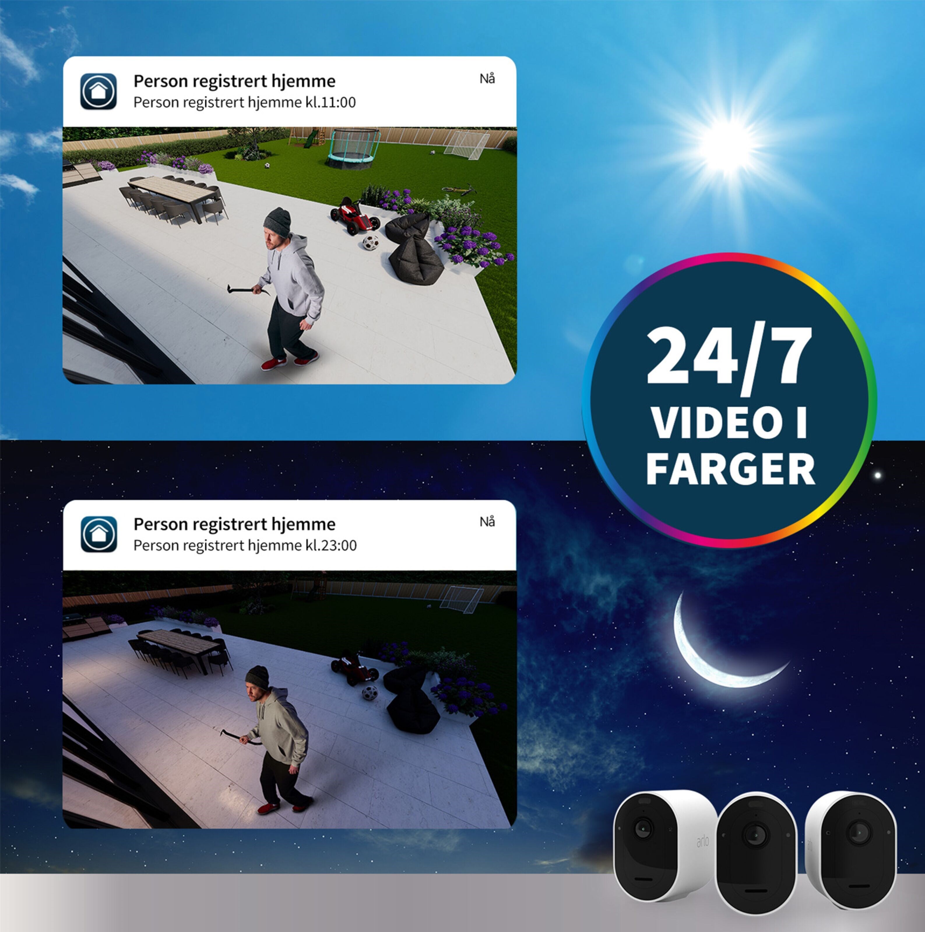 Arlo Pro 5 Trådløs Overvåkningskamera Spotlight 1-pack