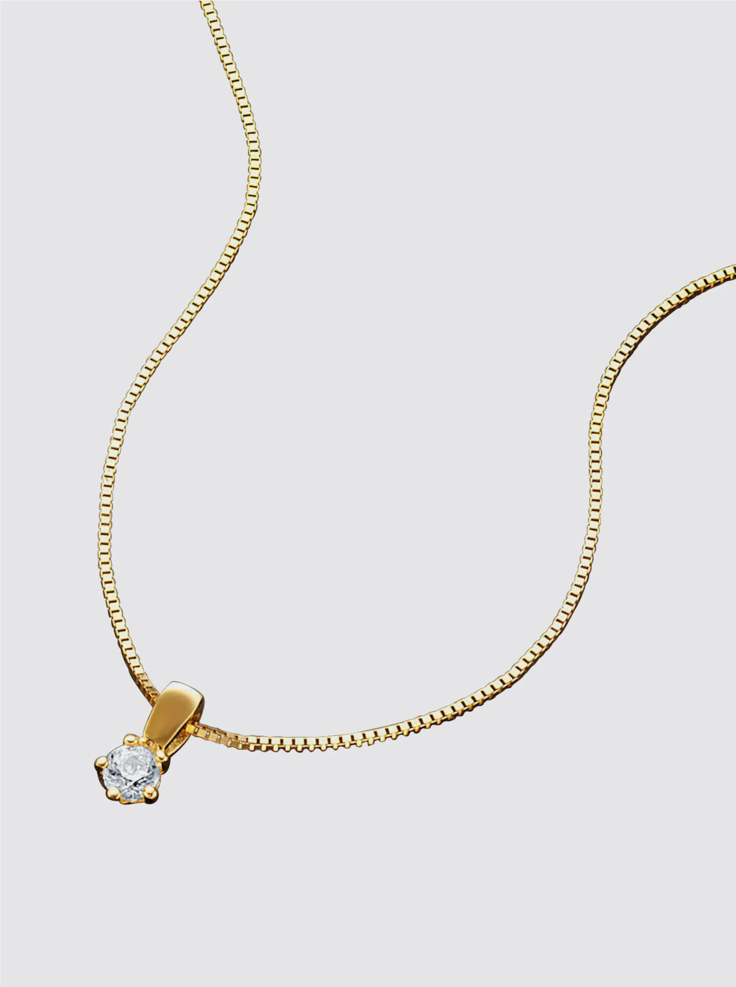 Anhänger mit Kette in Gelbgold 585