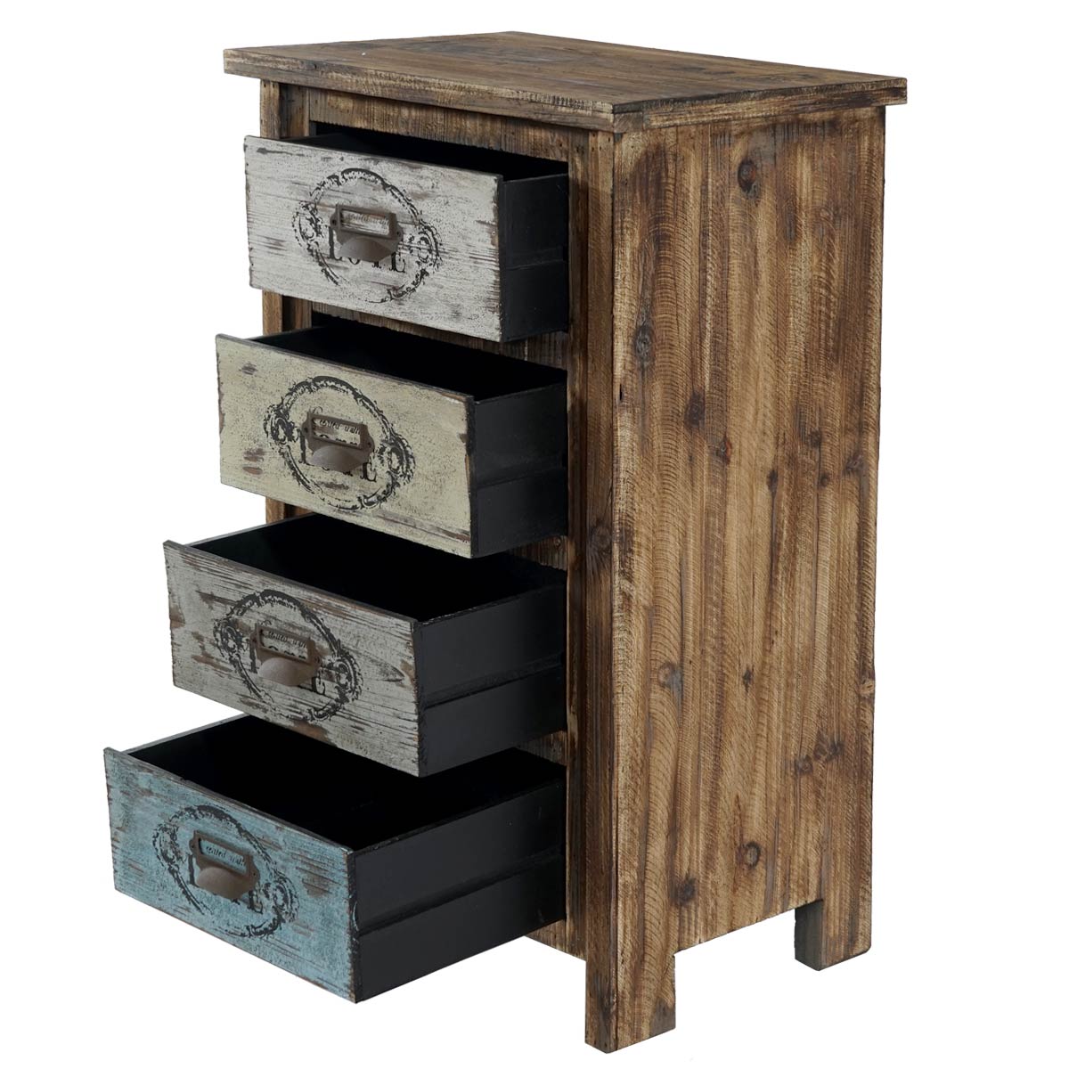 Kommode Leiria Schubladenkommode Schrank Shabby-Look, Vintage, 79x48x33cm