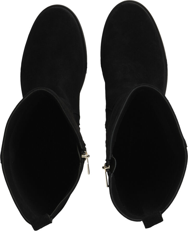 Tommy Hilfiger FLAG SUEDE LONG BOOT ZIP Black