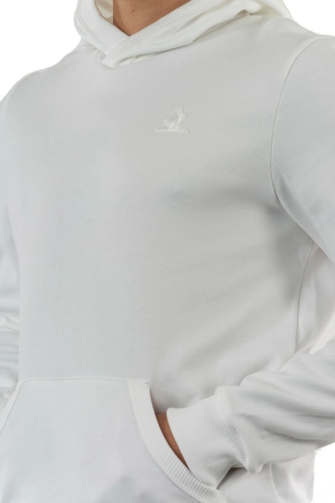 sweat le coq sportif graphique hoodie n°1 optique white